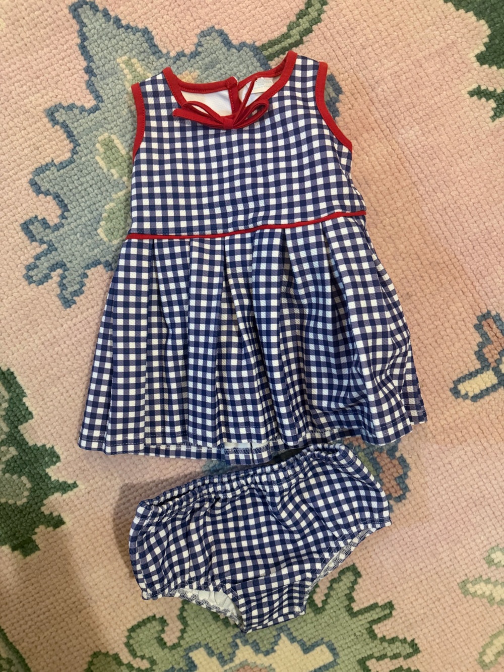 Edgehill collection gingham dress and bloomer set